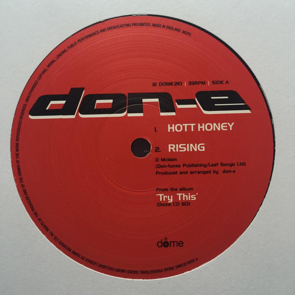 Don-E - Try This E.P | Dome Records (12 DOME 210)