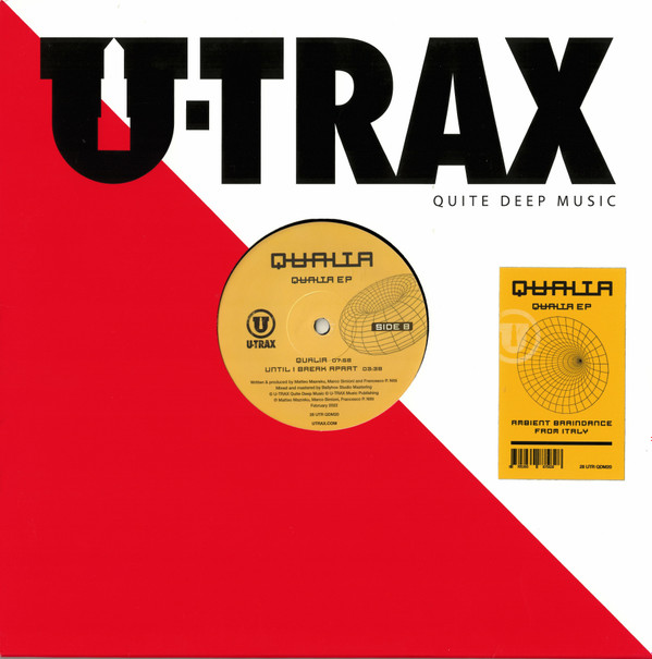 Qualia - Qualia EP | U-Trax (28 UTR QDM20)