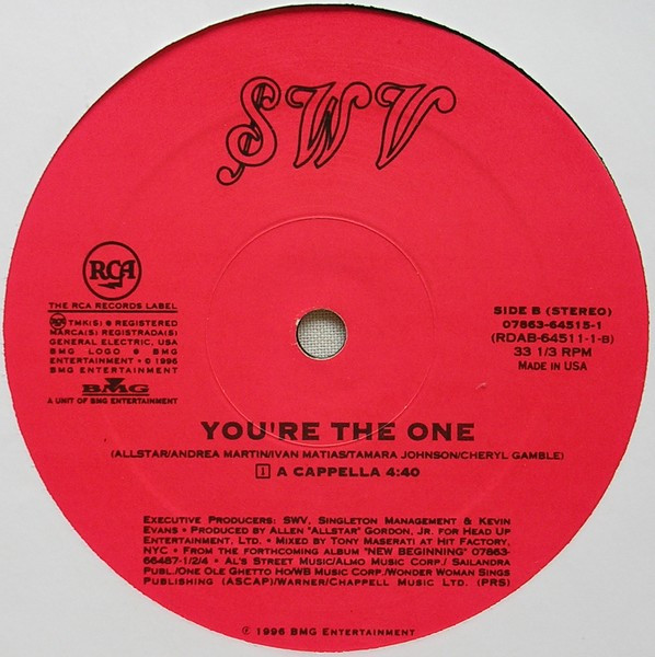 SWV - You're The One | RCA (07863-64515-1) - 4