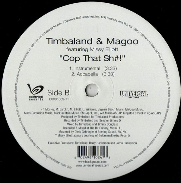 Timbaland & Magoo Featuring Missy Elliott - Cop That Sh#! | Blackground Records (B0001069-11) - 3