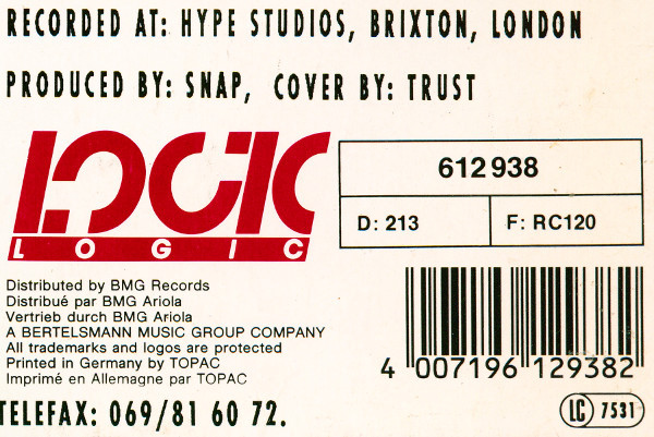 Snap! - The Power | Logic Records (612 938) - 9