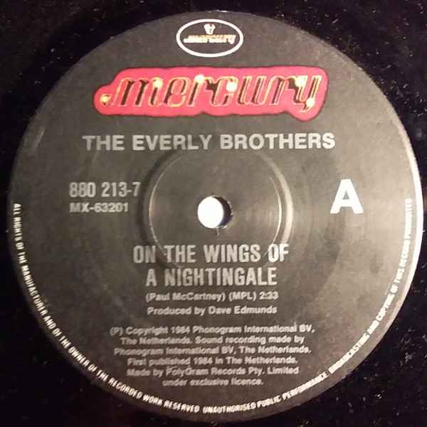 The Everly Brothers - On The Wings Of A Nightingale | Mercury (880 213-7) - main