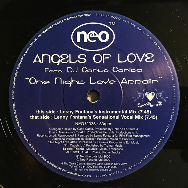 Angels Of Love - One Night Love Affair | Neo (NEO12035) - 2 Angels Of Love - One Night Love Affair | Neo (NEO12035) - 2