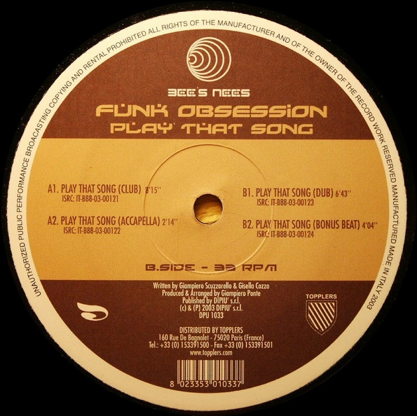 Funk Obsession - Play That Song | Bee's Nees (DPU 1033) - 2 Funk Obsession - Play That Song | Bee's Nees (DPU 1033) - 2