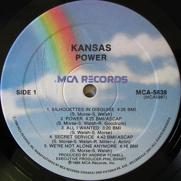 Kansas - Power | MCA Records (MCA-5838) - 3 Kansas - Power | MCA Records (MCA-5838) - 3