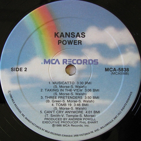 Kansas - Power | MCA Records (MCA-5838) - 4 Kansas - Power | MCA Records (MCA-5838) - 4