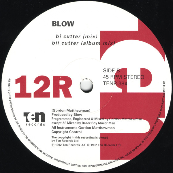 Blow - This Is Called The Cutter | 10 Records (TENR 384) - 4 Blow - This Is Called The Cutter | 10 Records (TENR 384) - 4