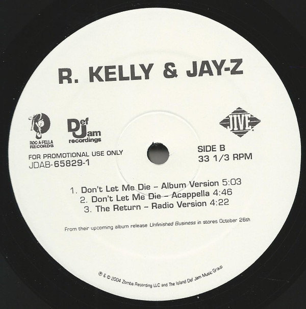 R. Kelly & Jay-Z - Don't Let Me Die | Jive (JDAB-65829-1) - 3