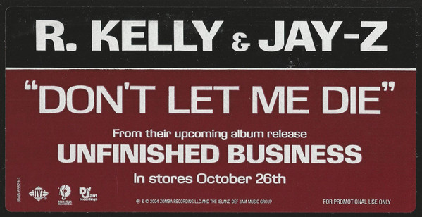 R. Kelly & Jay-Z - Don't Let Me Die | Jive (JDAB-65829-1) - 4