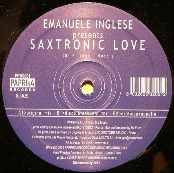 Emanuele Inglese - Saxtronic Love | Paprika (PPK0001) - 4 Emanuele Inglese - Saxtronic Love | Paprika (PPK0001) - 4