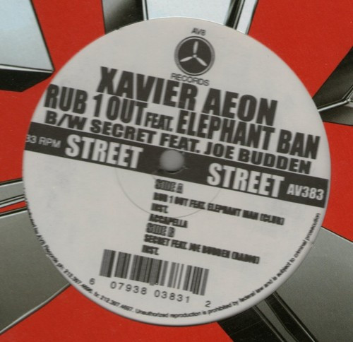 Xavier Aeon - Rub 1 Out / Secret | AV8 Records (AV383) - 2