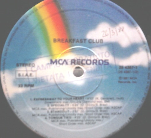 Breakfast Club - Breakfast Club | MCA Records (25 4387-1) - 5 Breakfast Club - Breakfast Club | MCA Records (25 4387-1) - 5