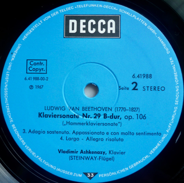 Klaviersonate Nr. 29 B-Dur - Hammerklaviersonate