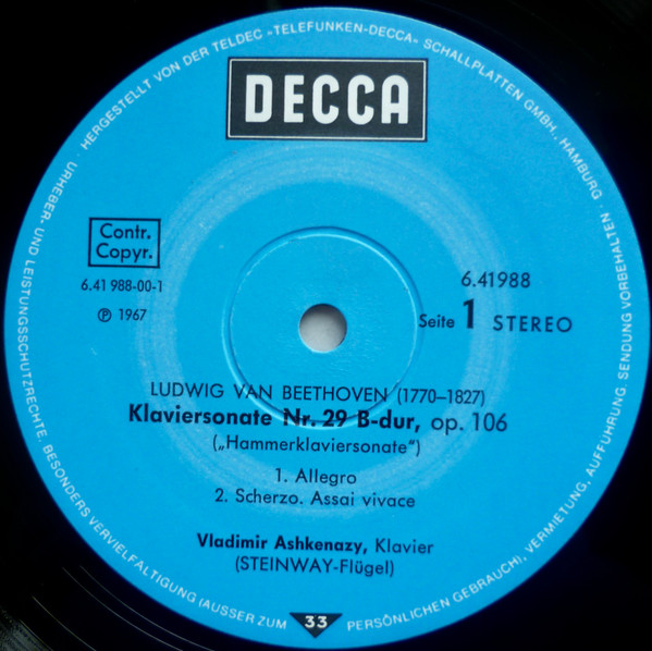 Klaviersonate Nr. 29 B-Dur - Hammerklaviersonate