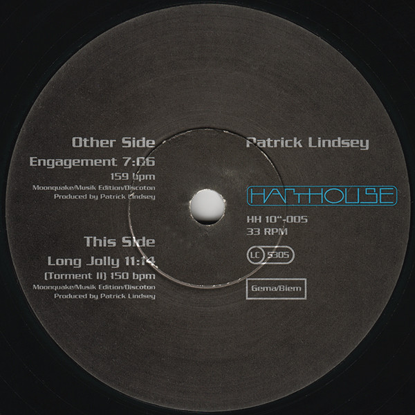 Patrick Lindsey - Engagement | Harthouse (HH 10"-005)