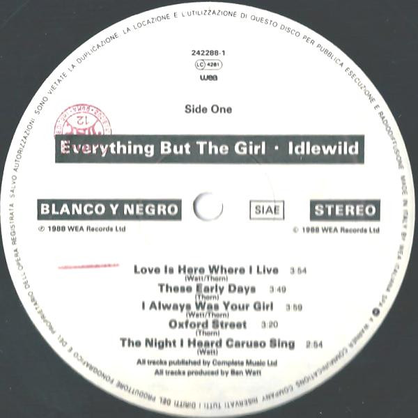Everything But The Girl - Idlewild | Blanco Y Negro (242288-1) - 3 Everything But The Girl - Idlewild | Blanco Y Negro (242288-1) - 3