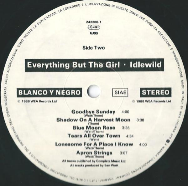 Everything But The Girl - Idlewild | Blanco Y Negro (242288-1) - 4 Everything But The Girl - Idlewild | Blanco Y Negro (242288-1) - 4
