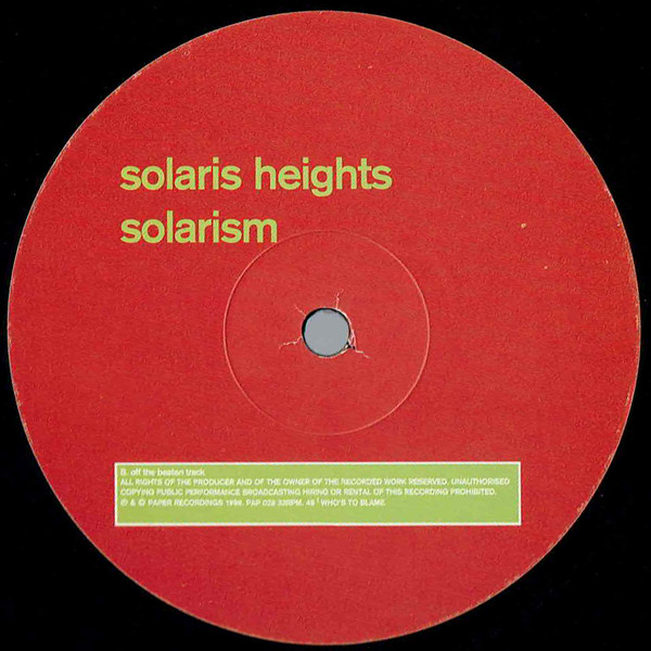 Solaris Heights - Solarism | Paper Recordings (paperecordings 28) - 3 Solaris Heights - Solarism | Paper Recordings (paperecordings 28) - 3