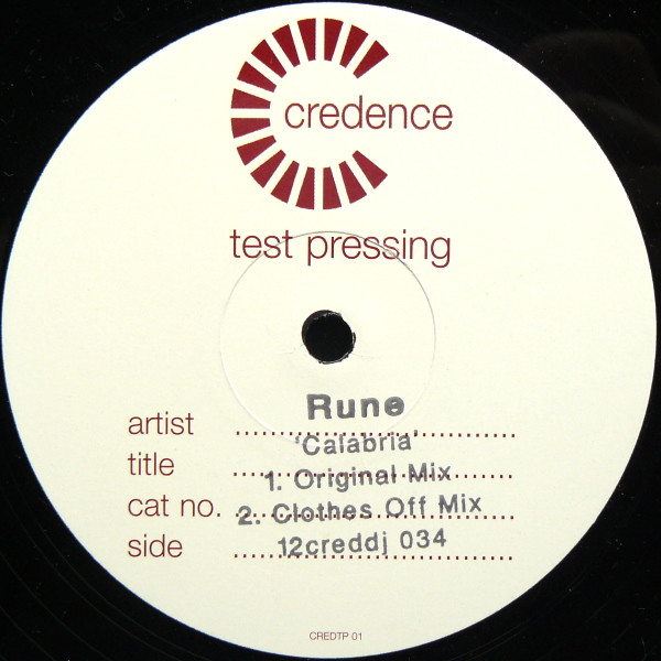 Rune - Calabria | Credence (12creddj 034) - main