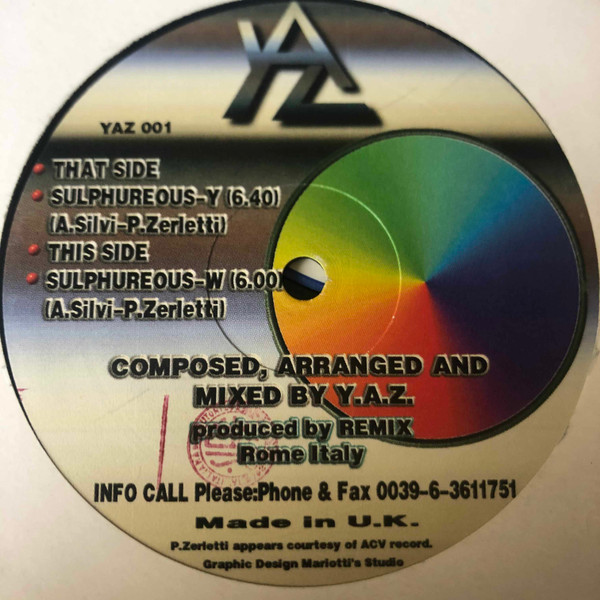 Y.A.Z. - Sulphureous | YAZ (YAZ 001) - main