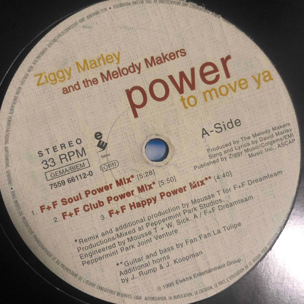 Ziggy Marley And The Melody Makers - Power To Move Ya | Elektra (7559 66112-0) - 2