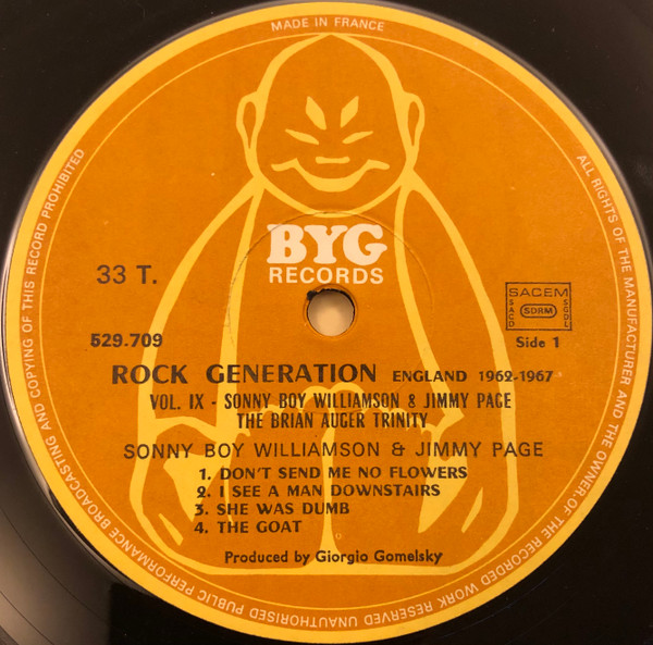 Sonny Boy Williamson + Jimmy Page / The Brian Auger Trinity - Rock Generation Volume 9 - Sonny Boy Williamson + Jimmy Page / The Brian Auger Trinity | BYG Records (529.709) - 3 Sonny Boy Williamson + Jimmy Page / The Brian Auger Trinity - Rock Generation Volume 9 - Sonny Boy Williamson + Jimmy Page / The Brian Auger Trinity | BYG Records (529.709) - 3