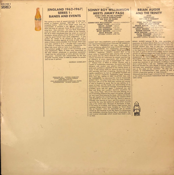 Sonny Boy Williamson + Jimmy Page / The Brian Auger Trinity - Rock Generation Volume 9 - Sonny Boy Williamson + Jimmy Page / The Brian Auger Trinity | BYG Records (529.709) - 2 Sonny Boy Williamson + Jimmy Page / The Brian Auger Trinity - Rock Generation Volume 9 - Sonny Boy Williamson + Jimmy Page / The Brian Auger Trinity | BYG Records (529.709) - 2