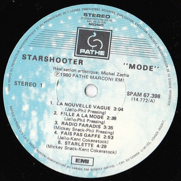 Starshooter - Mode [Vinyl] | Pathé (SPAM 67398) - 3