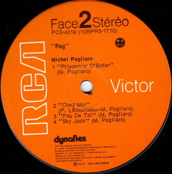 Michel Pagliaro - Pag | RCA Victor (PCS-4019) - 4 Michel Pagliaro - Pag | RCA Victor (PCS-4019) - 4