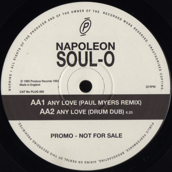 Napoleon Soul-O - Any Love | Produce Records (PLUG 02) - 2 Napoleon Soul-O - Any Love | Produce Records (PLUG 02) - 2