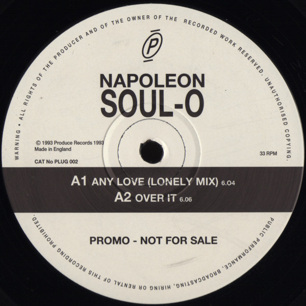 Napoleon Soul-O - Any Love | Produce Records (PLUG 02) - main Napoleon Soul-O - Any Love | Produce Records (PLUG 02) - main