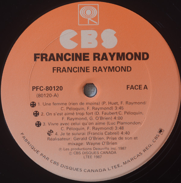 Francine Raymond - Francine Raymond | CBS (PFC-80120) - 3 Francine Raymond - Francine Raymond | CBS (PFC-80120) - 3