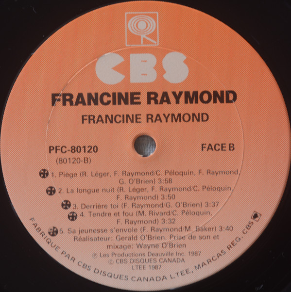 Francine Raymond - Francine Raymond | CBS (PFC-80120) - 4 Francine Raymond - Francine Raymond | CBS (PFC-80120) - 4