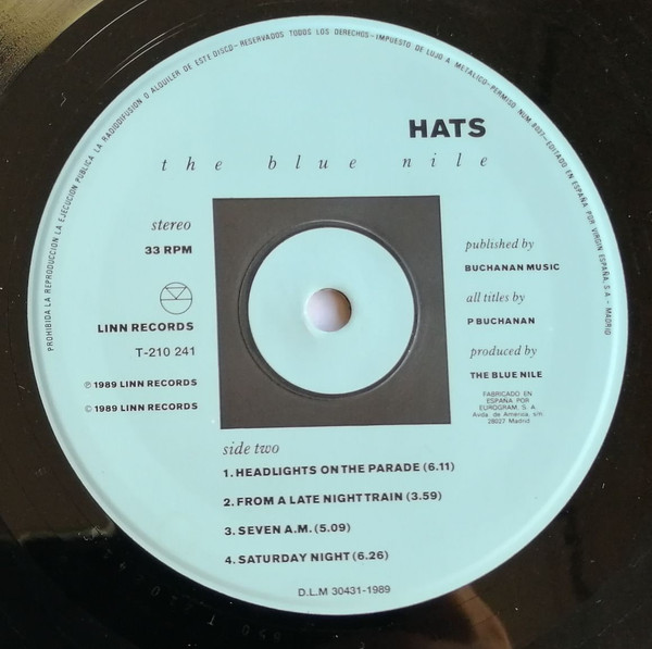 The Blue Nile - Hats | Linn Records (T-210 241) - 4 The Blue Nile - Hats | Linn Records (T-210 241) - 4