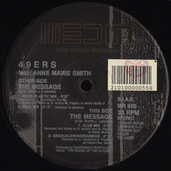 49ers Feat: Anne Marie Smith - The Message | Media Records (MR 600) - main