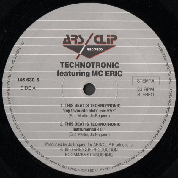 Technotronic - This Beat Is Technotronic | ARS/Clip Records (145 630-5) - 2