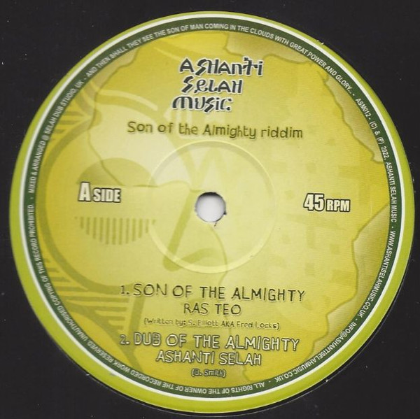 Ras Teo - Son Of The Almighty | Ashanti Selah (ASM012) - main