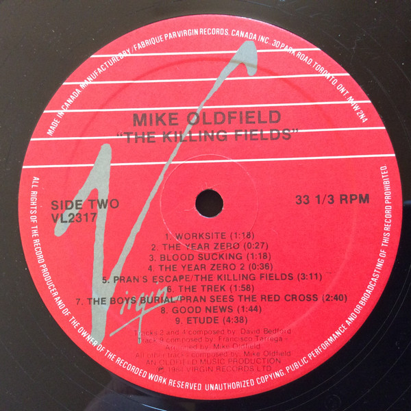 Mike Oldfield - The Killing Fields (Original Film Soundtrack) [Vinyl] | Virgin (VL 2317) - 4