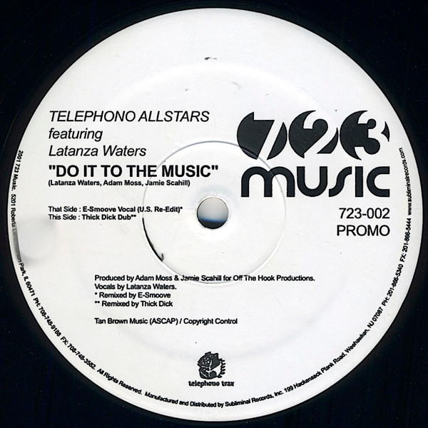 Telephono Allstars featuring Latanza Waters - Do It To The Music | 723 Music (723-002) - main Telephono Allstars featuring Latanza Waters - Do It To The Music | 723 Music (723-002) - main