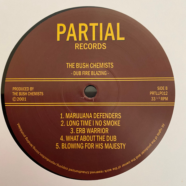 The Bush Chemists - Dub Fire Blazing | Partial Records (PRTLLP012) - 4
