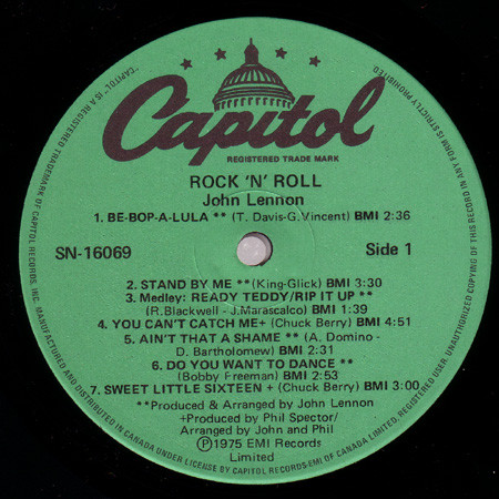 John Lennon - Rock 'N' Roll | Capitol Records (SN 16069) - 2 John Lennon - Rock 'N' Roll | Capitol Records (SN 16069) - 2