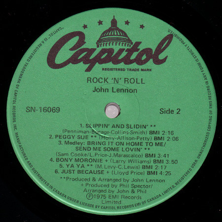 John Lennon - Rock 'N' Roll | Capitol Records (SN 16069) - 3 John Lennon - Rock 'N' Roll | Capitol Records (SN 16069) - 3