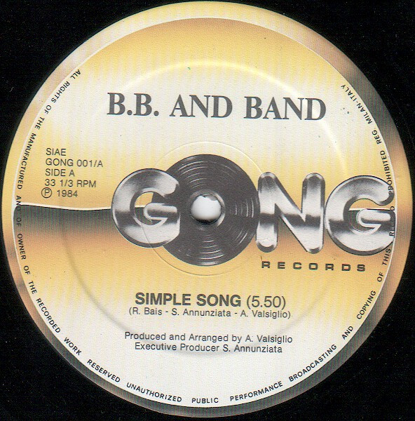 B.B. And Band - Simple Song | Gong Records (GONG 001) - 3