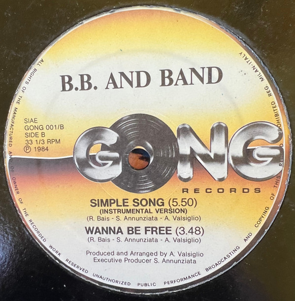 B.B. And Band - Simple Song | Gong Records (GONG 001) - 5