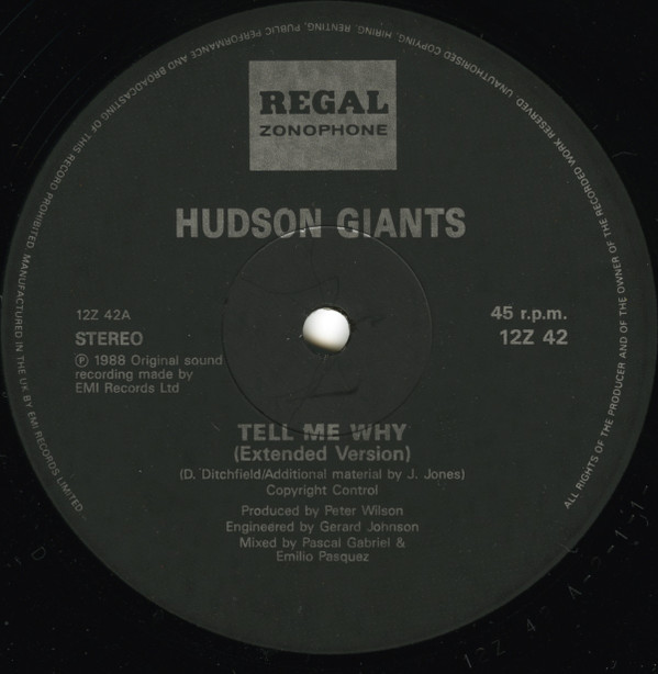 Hudson Giants - Tell Me Why | Regal Zonophone (12Z 42) - 2