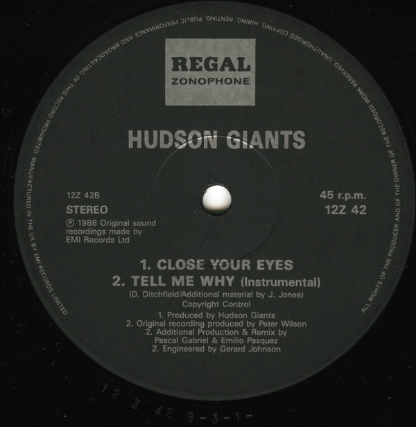 Hudson Giants - Tell Me Why | Regal Zonophone (12Z 42) - 3