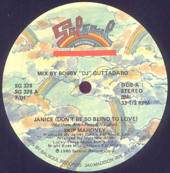 Skip Mahoney - Janice (Don't Be So Blind To Love) | Salsoul Records (SG 328) - 3 Skip Mahoney - Janice (Don't Be So Blind To Love) | Salsoul Records (SG 328) - 3