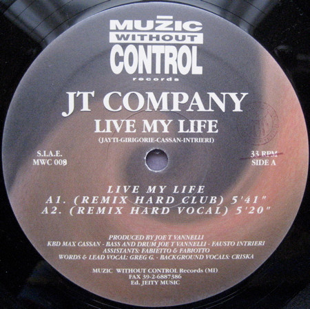 JT Company - Live My Life (Remix) | Muzic Without Control Records (MWC 009) - 2