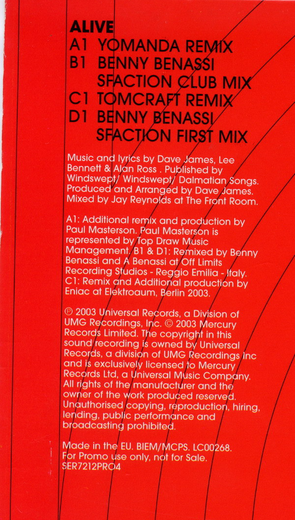 Sonique - Alive | Serious Records (SER7212PRO4) - 7 Sonique - Alive | Serious Records (SER7212PRO4) - 7