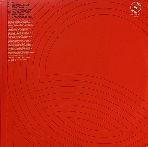 Sonique - Alive | Serious Records (SER7212PRO4) - 2 Sonique - Alive | Serious Records (SER7212PRO4) - 2